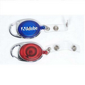 Oval Retractable Badge Reel with Metal Carabiner Clip, 10 days production